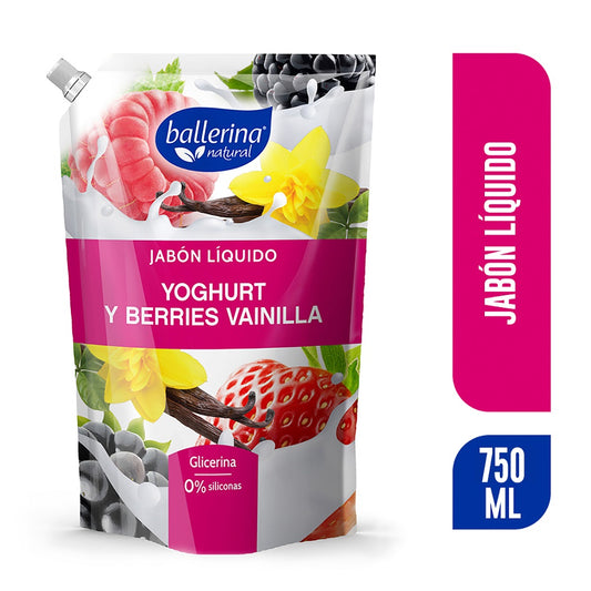 Jabón Ballerina Yoghurt Berrys y Vainilla 750 ml