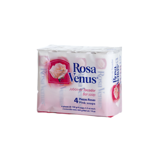 Rosa Venus Jabón Barra Pink 4 x 100 grs