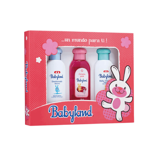 Babyland Estuche Emulsionado + Colonia Pink 125 ml + Shampoo