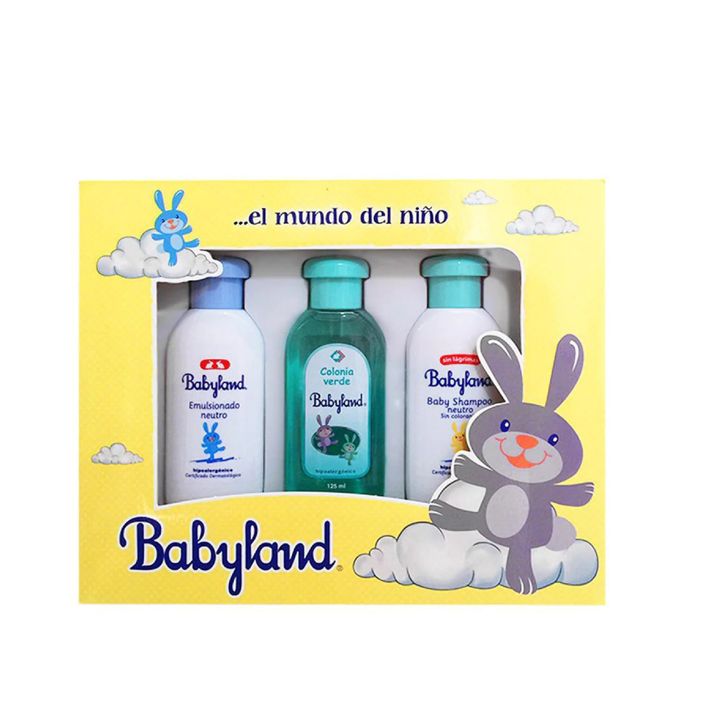 Babyland Estuche Emulsionado + Colonia Verde 125 ml + Shampoo