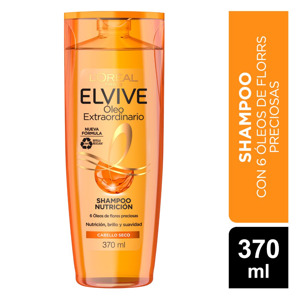 Elvive Shampoo Nutrición Brillo Suavidad 370ml
