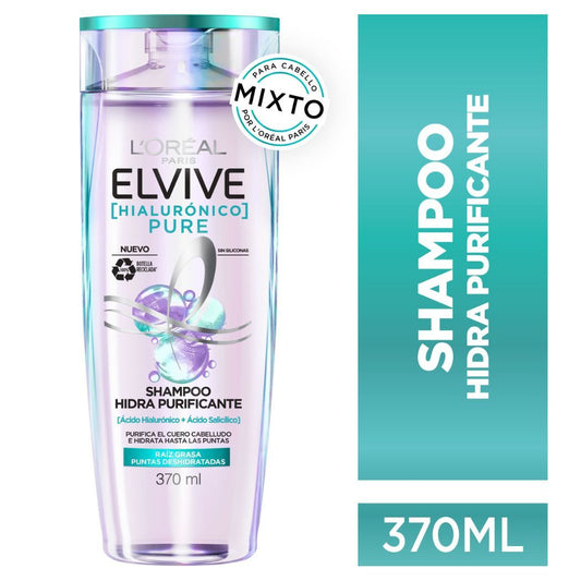 Elvive Shampoo Hidrata Purifica el cuero cabelludo 370ml